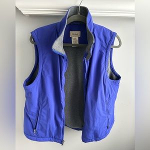 L.L. Bean Fleece Lined Vest, Women’s, size petite Large, Indigo